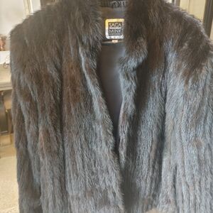 Faux mink jacket